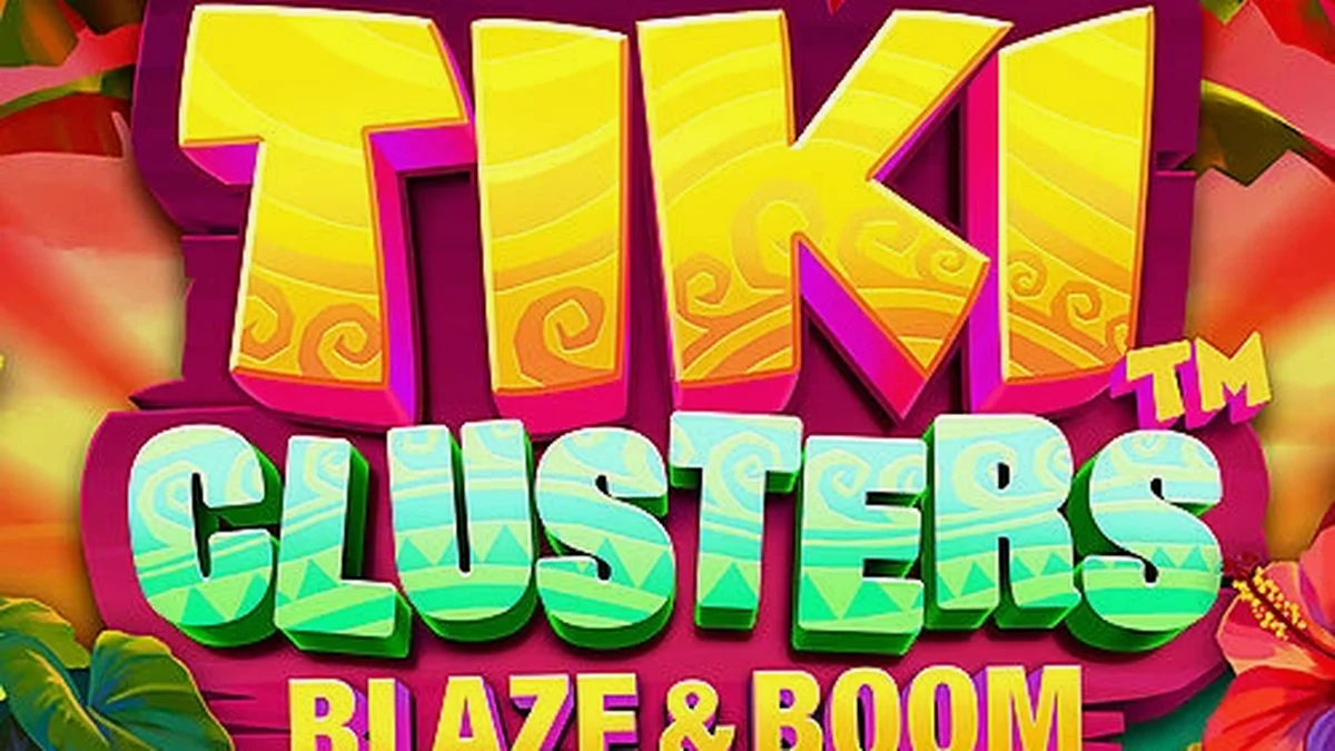 Interface vibrante do slot Tiki Clusters Blaze & Boom com elementos tropicais